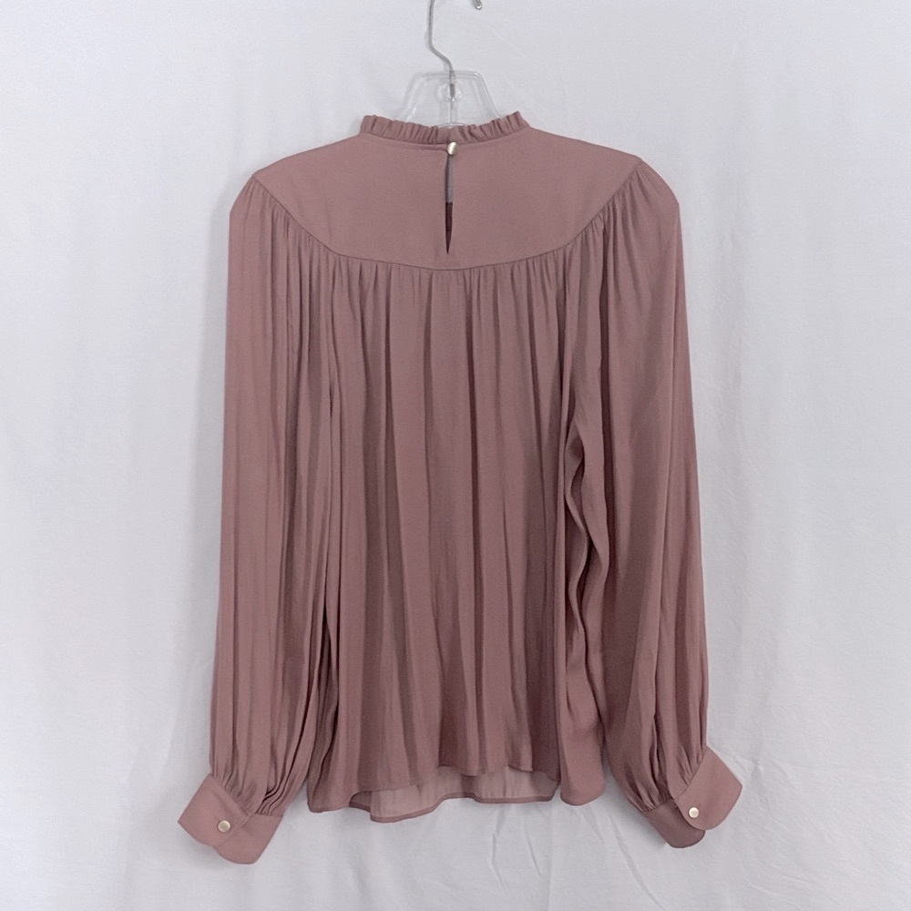 LOFT Mauve Blouse with Gold Buttons - Picture 4 of 9